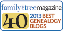 2013 Family Tree Magazine Top 40 Blogs