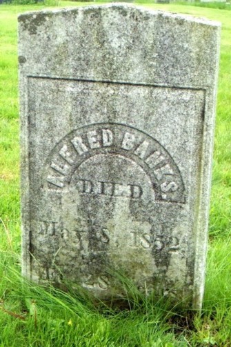 Alfred Banks Tombstone Died May 8, 1852