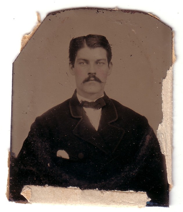 Sanders - Fryher Photo - Tin Type Photo - man before 1900