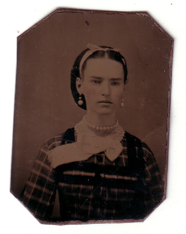 Sanders - Fryher Photo - Tin Type Photo - woman before 1900