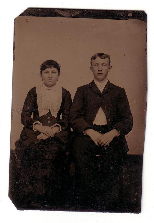 Sanders - Fryher Photo - Tin Type Photo - Patrick Fryher-Fraher - Sarah Hayes - before 1900