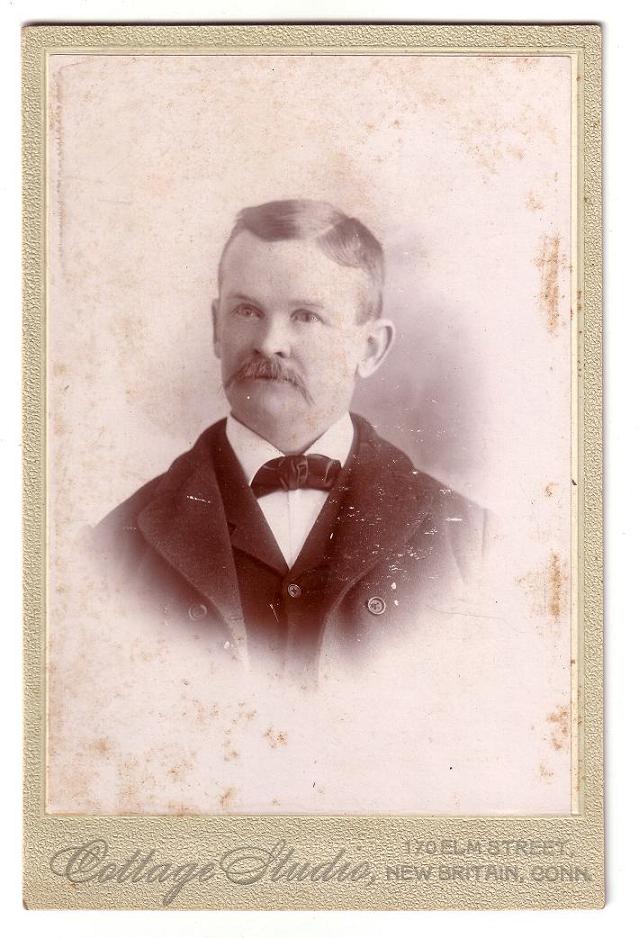 Cabinet Card of a middle aged man in New Britain, Connecticut